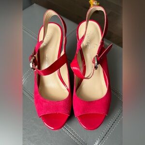 Franco Sardo Red Wedges Sandals
